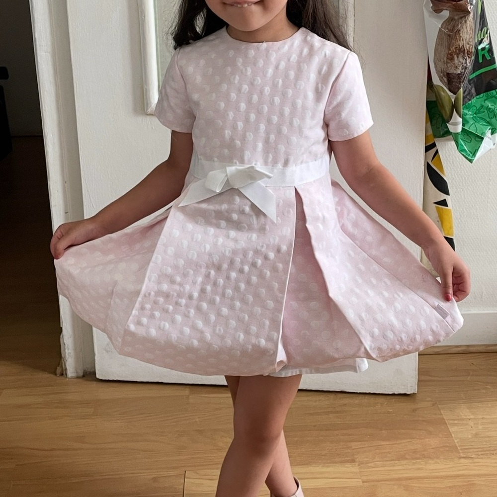 Ceremony Pink Kids Dress with Bow